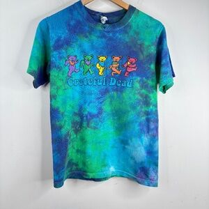 Grateful Dead Dancing Bears Tie Dye T-Shirt Anvil Tag Band Tee Adult S Retro